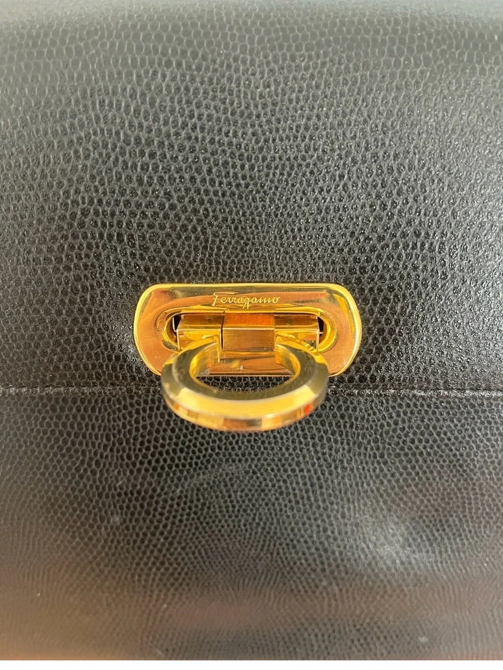 Vintage Salvatore Ferragamo Gancini Flap Leather Crossbody 10x8x2